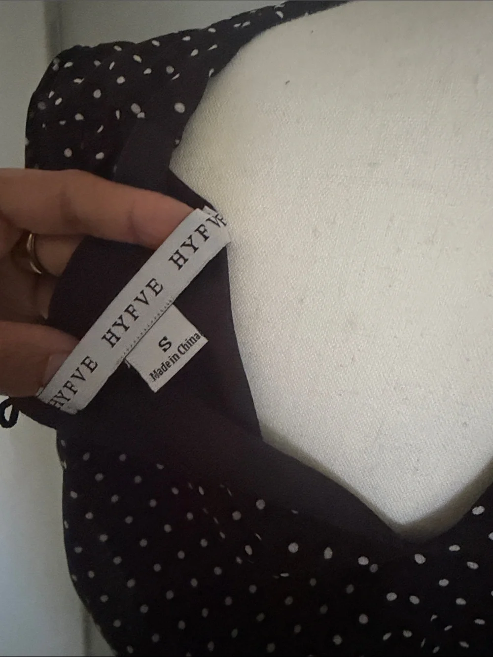 Hyfve Black Polka Dot Dress
